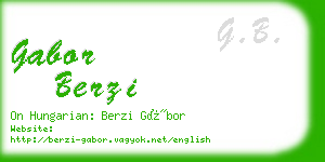 gabor berzi business card